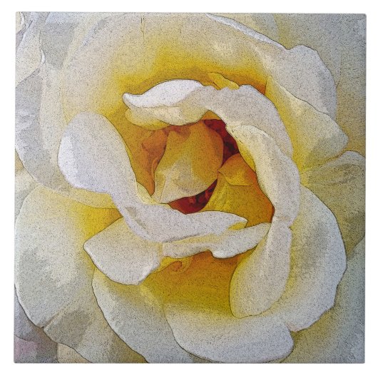 黄色への白の色合い タイル (正面)