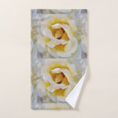 黄色への白の色合い バスタオルセット (ハンドタオル)