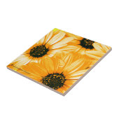 黄色またはオレンジデイジー-セラミックタイル タイル (側面)