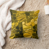 黄色または金ゴールドのカラーピースは金ゴールドメタルに見える クッション (ブランケット)