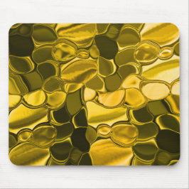 黄色または金ゴールドのカラーピースは金ゴールドメタルに見える マウスパッド