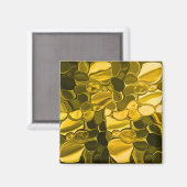 黄色または金ゴールドのカラーピースは金ゴールドメタルに見える マグネット (正面/裏面)