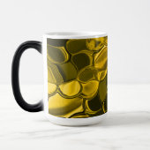 黄色または金ゴールドのカラーピースは金ゴールドメタルに見える モーフィングマグカップ (左)