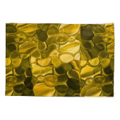 黄色または金ゴールドのカラーピースは金ゴールドメタルに見える 枕カバー (裏面-左)