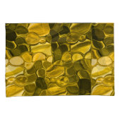 黄色または金ゴールドのカラーピースは金ゴールドメタルに見える 枕カバー (正面右)