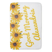 黄色やる気を起こさせるの花の写真名 バスマット (正面縦)