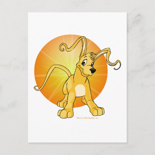 黄色よくはしゃぐの加速器 ポストカード (正面)