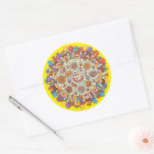 黄色をテーマにした子供用の妖精の衣装パーティー ラウンドシール (封筒)