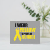 黄色を身に着けて自殺を防ぐ ポストカード (スタンド正面)