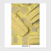 黄色アイスクリームコーンポピュシクル シール (シート)