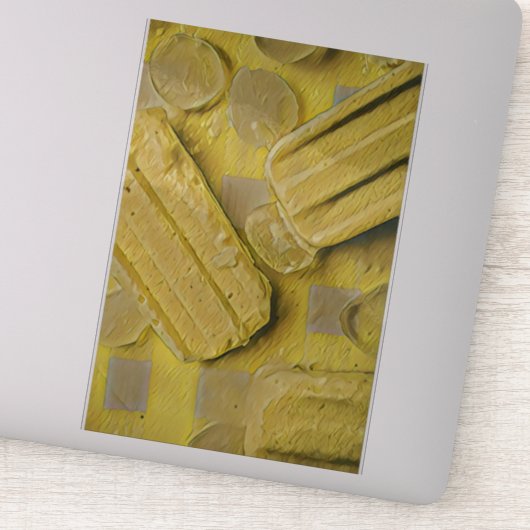 黄色アイスクリームコーンポピュシクル シール (詳細)