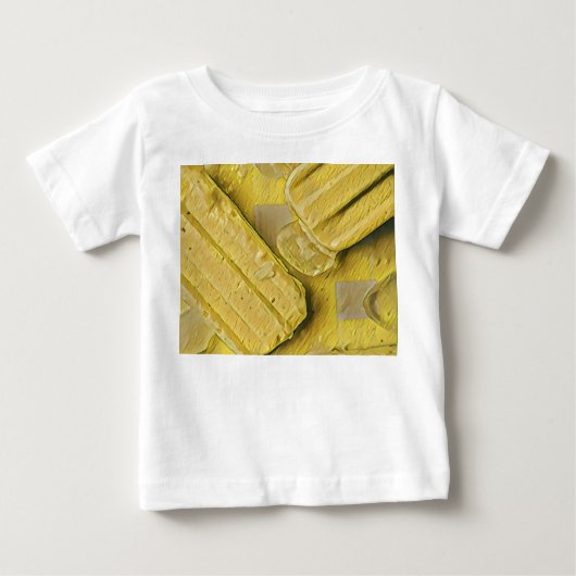 黄色アイスクリームコーンポピュシクル ベビーTシャツ (正面)