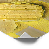 黄色アイスクリームコーンポピュシクル ポスター (角)