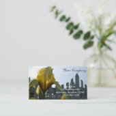 黄色アイリス名刺 名刺 (スタンド正面)