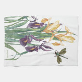 黄色アイリス キッチンタオル (横)