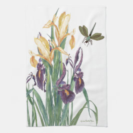 黄色アイリス キッチンタオル