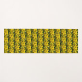 黄色アジアのユリの花のパターン ヨガマット (正面(横))