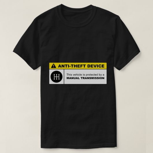 黄色アンチ盗難装置手動変速機ワニ Tシャツ (デザイン正面)