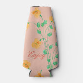 黄色アートフローラ ボトルクーラー (正面)