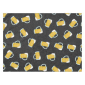 黄色アートモダン黒ウォーター色のビアスタイン テーブルクロス (正面(横))