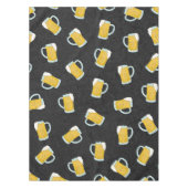 黄色アートモダン黒ウォーター色のビアスタイン テーブルクロス (正面)