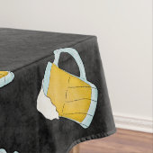 黄色アートモダン黒ウォーター色のビアスタイン テーブルクロス (インサイチュ)