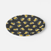 黄色アートモダン黒ウォーター色のビアスタイン ペーパープレート (アングル)