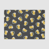 黄色アートモダン黒ウォーター色のビアスタイン 薄葉紙 (正面)