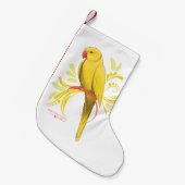 黄色インディアンリンネックオウム スモールクリスマスストッキング (正面 (吊り時))