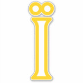 黄色ウクライナ語固有文字Ї シール (正面)