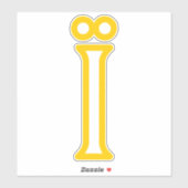 黄色ウクライナ語固有文字Ї シール (シート)