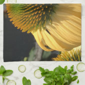 黄色エキナセア キッチンタオル (折り畳み)