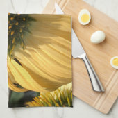 黄色エキナセア キッチンタオル (四つ折り)