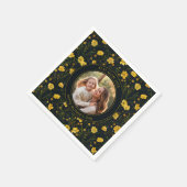 黄色エレガントいキンポウゲ花お母さんの日 スタンダードカクテルナプキン (角)