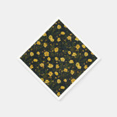 黄色エレガントいキンポウゲ花お母さんの日 スタンダードカクテルナプキン (角)