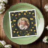 黄色エレガントいキンポウゲ花お母さんの日 スタンダードカクテルナプキン