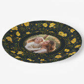 黄色エレガントいキンポウゲ花お母さんの日 ペーパープレート (アングル)