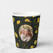 黄色エレガントいキンポウゲ花お母さんの日 紙コップ (正面)