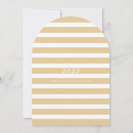 黄色エレガントのお洒落ドレスの卒業 招待状 (裏面)