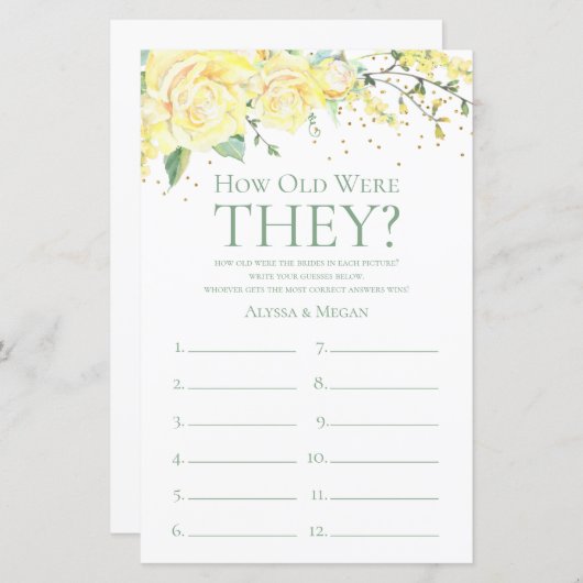 黄色エレガントのバラのフローラ彼らはLgbtだった (正面/裏面)