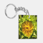 黄色エレガントのヒマワリ写真 キーホルダー (正面左)