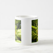 黄色エレガントのヒマワリ写真 コーヒーマグカップ (中央)