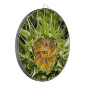 黄色エレガントのヒマワリ写真 ダーツボード (正面左)