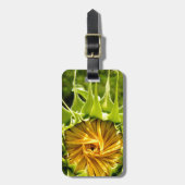 黄色エレガントのヒマワリ写真 ラゲッジタグ (正面縦)