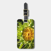 黄色エレガントのヒマワリ写真 ラゲッジタグ (正面縦)