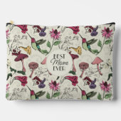 黄色エレガントの最高のお母さん写真ハミングバード アクセサリーポーチ (正面)