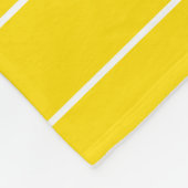 黄色エレガントの白ストライプのテンプレートの傾向の色 フリースブランケット (角)