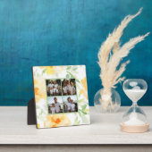 黄色エレガントオレンジ色の水色フローラ4写真 フォトプラーク (インサイチュ)