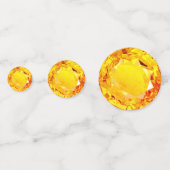 黄色エレガントサファイア宝石 コンフェッティ (正面)