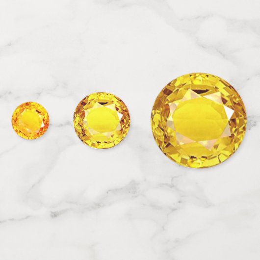 黄色エレガントサファイア宝石 コンフェッティ (裏面)